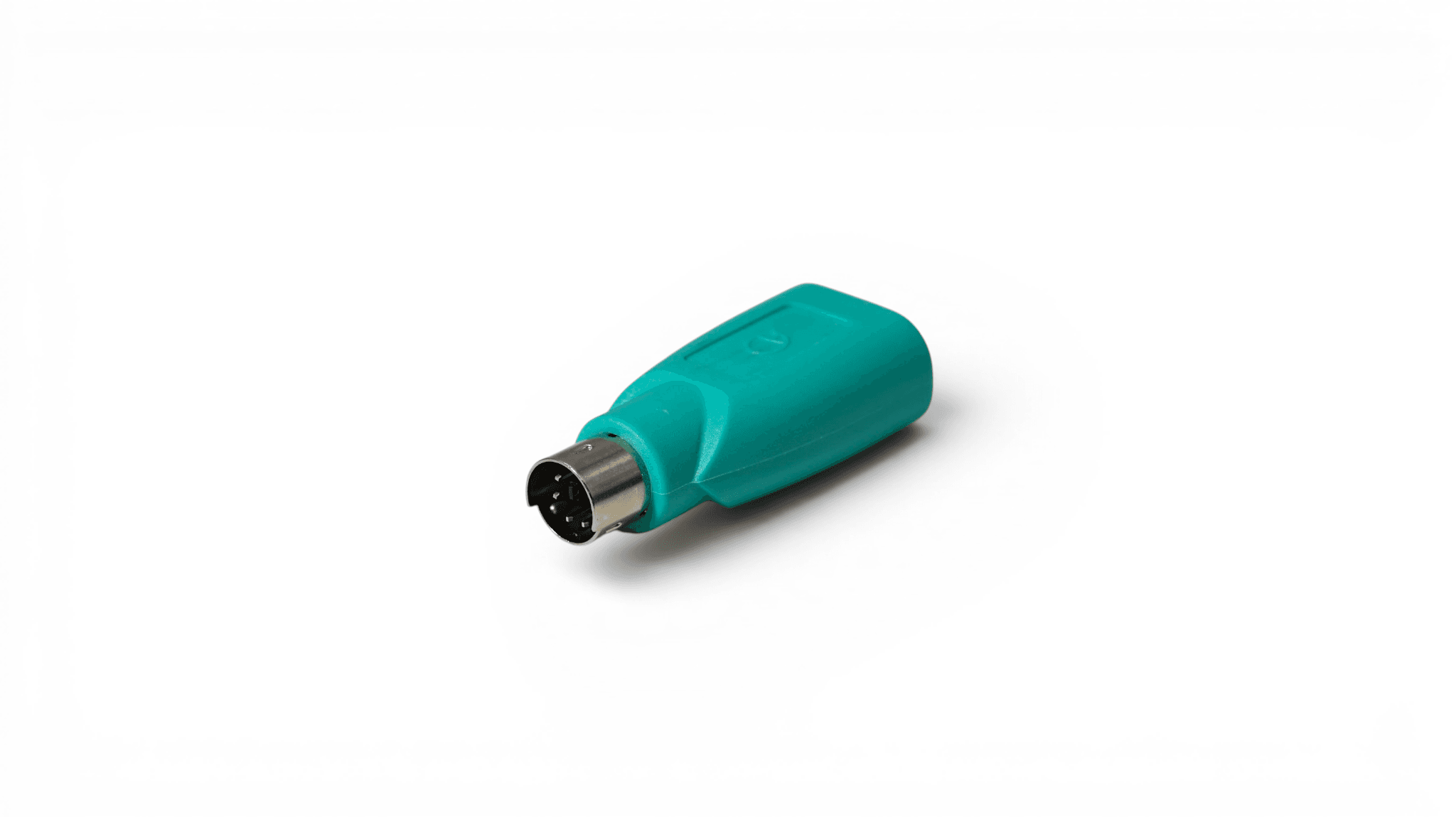 USB Type A Female to PS2 Mini DIN 6 Male Mouse Adapter - Green