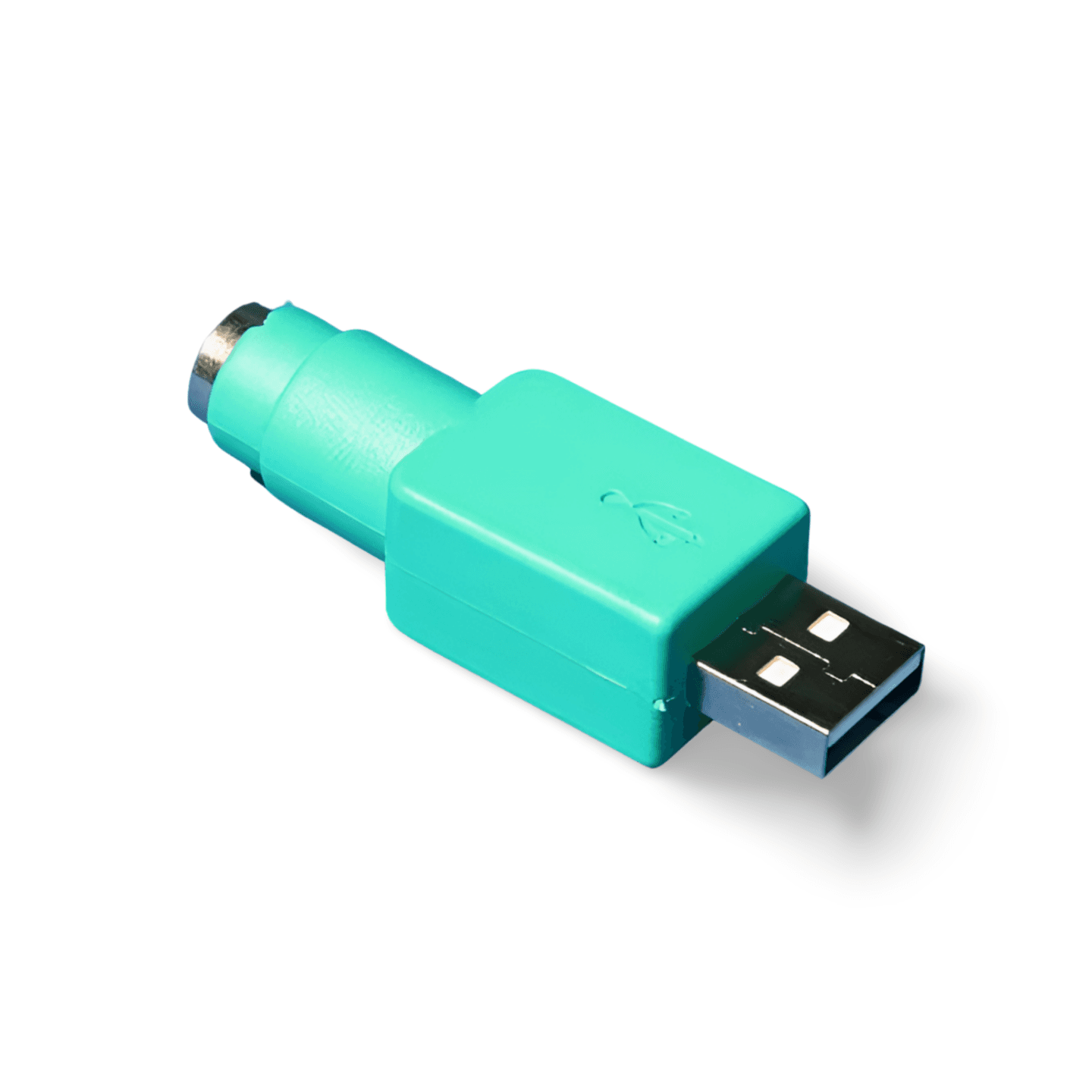 USB Type A Male to PS2 Mini DIN 6 Female Mouse Adapter green