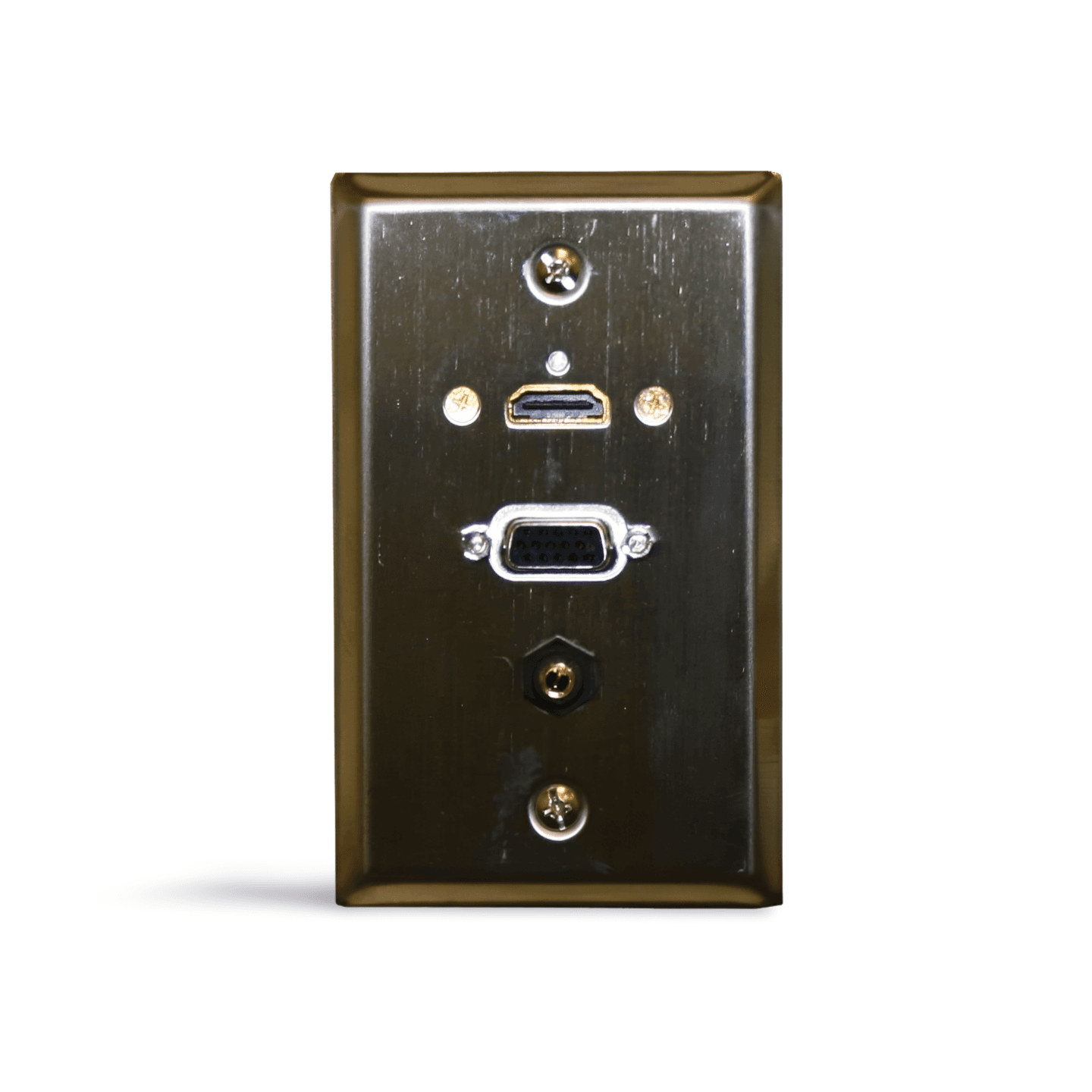 VGA Wall Plate HDMI HD15 3.5mm Stainless silver